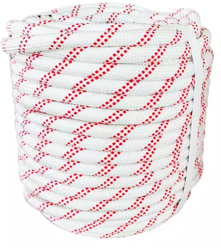 A coil of UHMWPE rope, known for its lightweight and corrosion-resistant properties, ideal for heavy-duty towing and rescue operations.