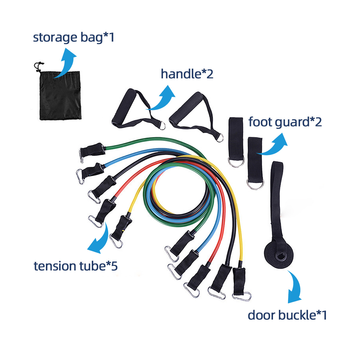 Rubber Pull RopeResistance Bands Fitness for Indoor Strength Training