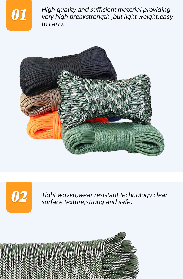 4mm/3.7mm/4.7mm Customized Size Para Cord Line supplier