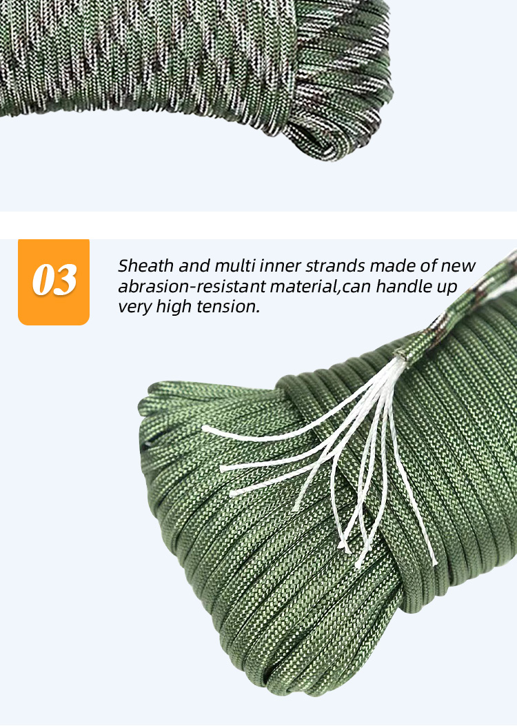 4mm/3.7mm/4.7mm Customized Size Para Cord Line manufacture