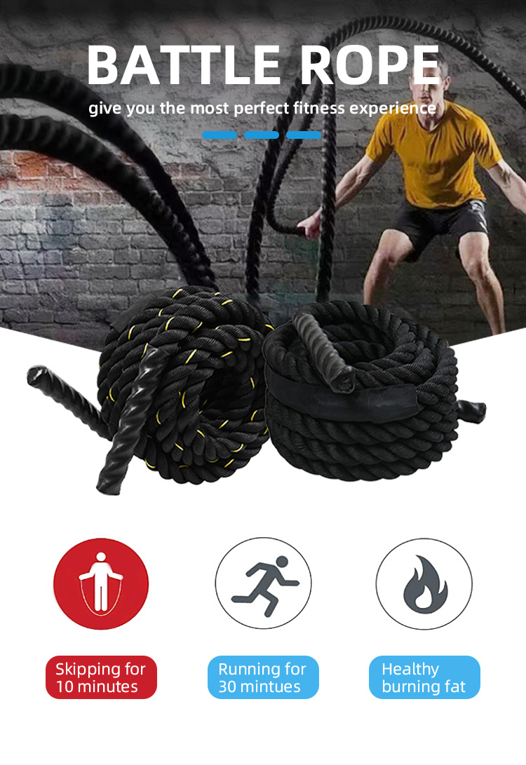 Body-building Gym Cross fit Weighted Battle Power Ropes details