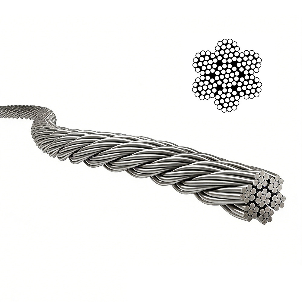 Heavy Duty Steel Wire Rope Hot-Dip Galvanized for Hoisting Traction and Industrial Use
