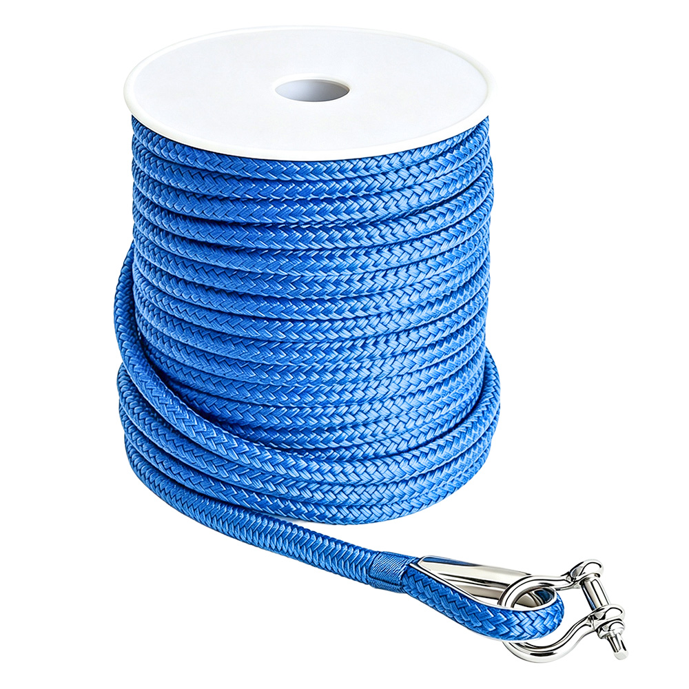 Double Braided Anchor Line with Metal Thimble