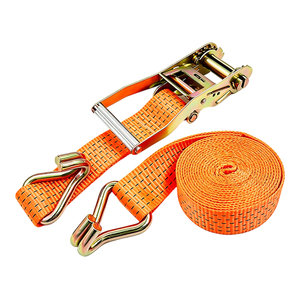 Ratchet Tie Down Strap Polyester Cargo Lashing Belt Zinc Plated J Hook for Truck Trailer Load Secure