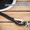 Double Braided Anchor Line with Metal Thimble