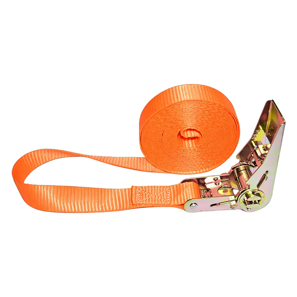 Colorful High Visibility Ratchet Tie Down Strap Polyester Cargo Belt