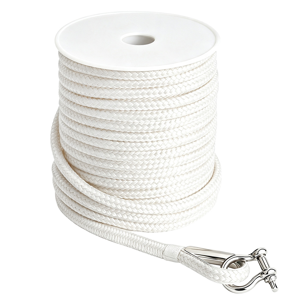 Double Braided Anchor Line with Metal Thimble
