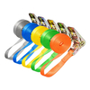 UV Resistant Webbing Ratchet Lashing Strap Vinyl Coated for Flatbed Truck Cargo Fixing