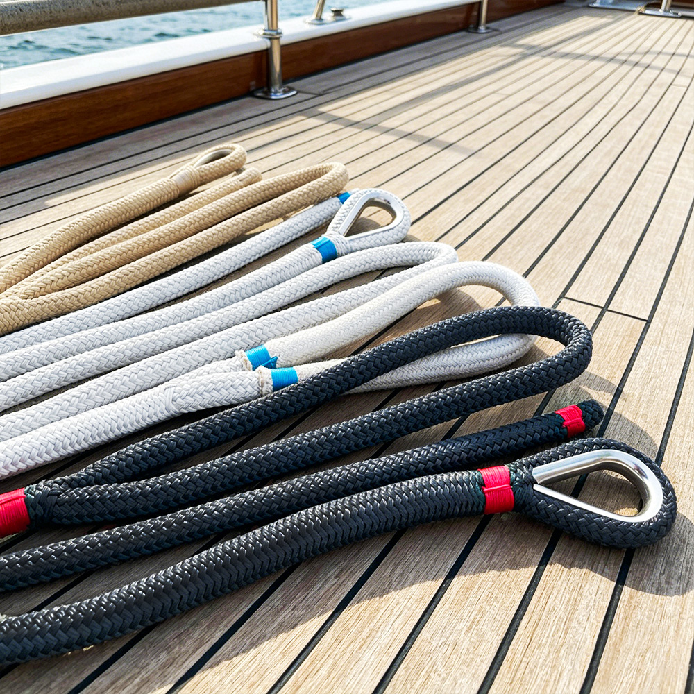Double Braided Nylon Dock Line with Metal Thimble