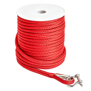 Double Braided Anchor Line with Metal Thimble