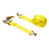 Ratchet Tie Down Strap Polyester Cargo Lashing Belt Zinc Plated J Hook for Truck Trailer Load Secure